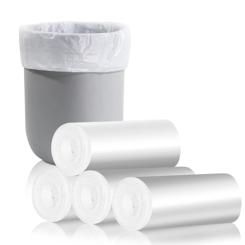 Charmount Small Trash Bags 180 Counts 4 Gallon Garbage Bags for Bathroom Kitchen Office and Bedroom 4 Gallon Unscented White Trash Bag